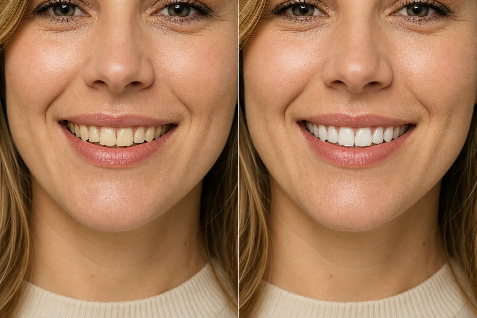 Female smile transformation concept